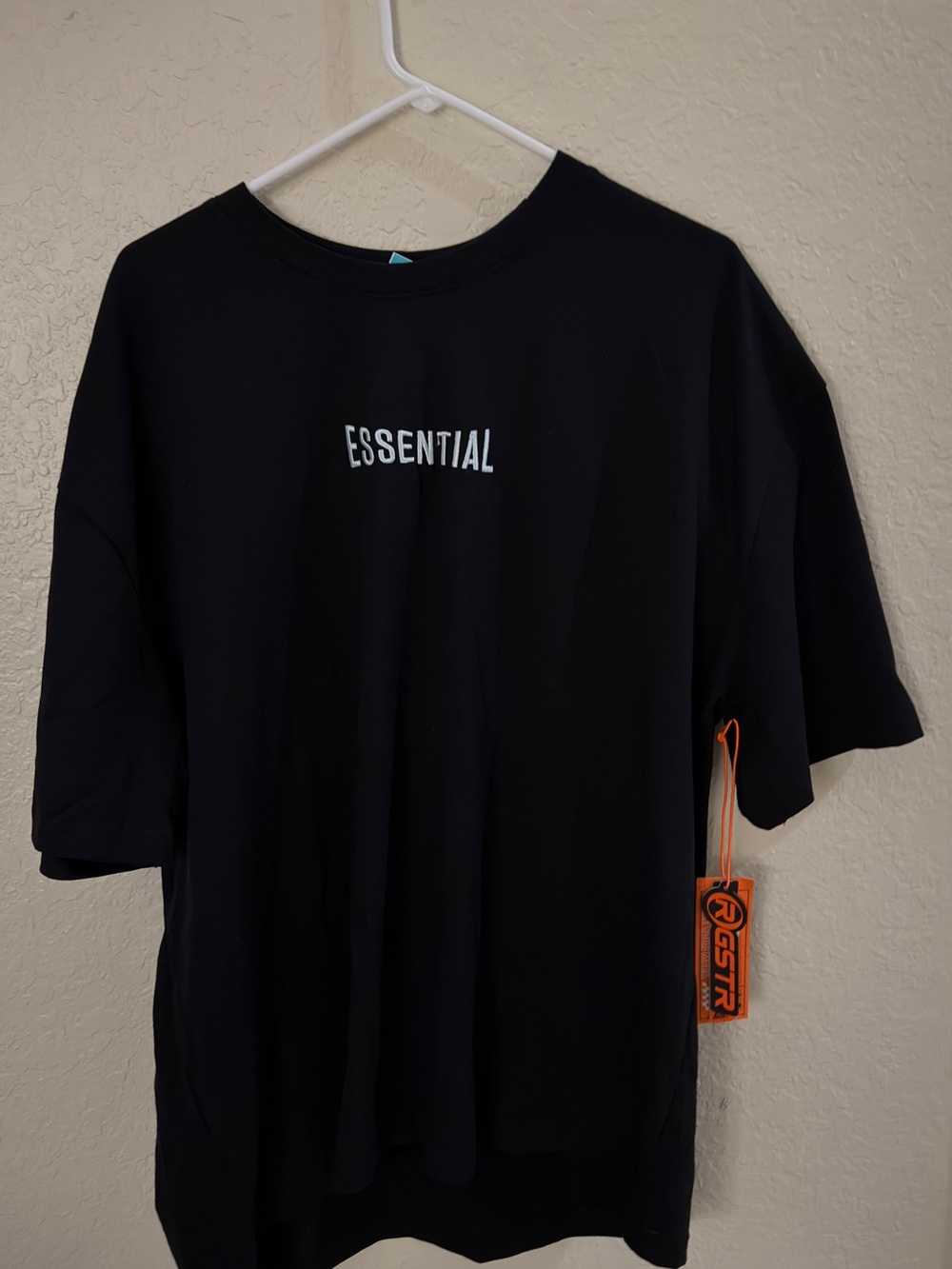 Adidas Fear of God Essential  Black Short-Sleeve World Tour Logo Tee